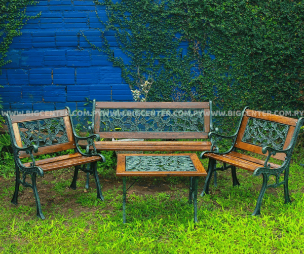 JUEGO DE JARDIN ROSITA MADERA Y HIERRO