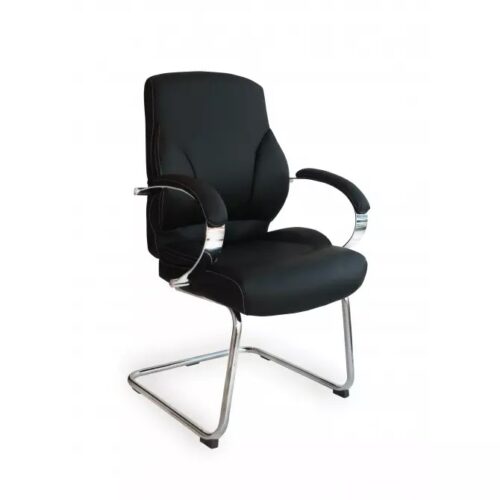 SILLA TRINEO NEGRA COSTURA BLANCA (823n) (H)
