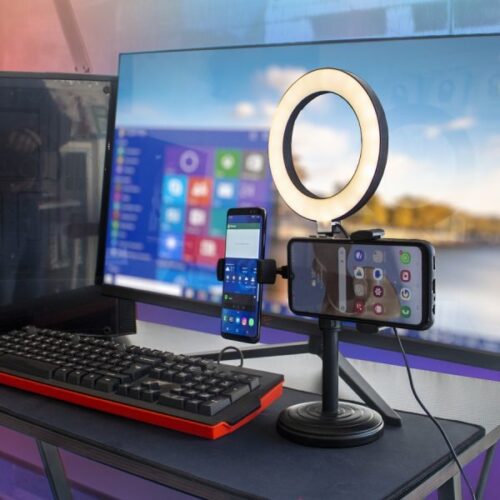 ARO LED CON SOPORTE 2 DE CELULARES