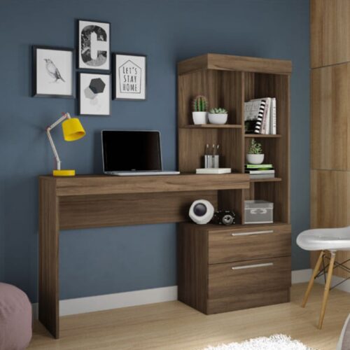 ESCRITORIO OFFICE C/COMODA ABBA NT2010 (MARRON)