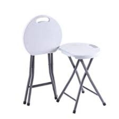 BUTACA TABURETE PLEGABLE BLANCO