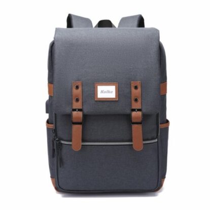 MOCHILA KOLKE BICOLOR GRIS/MARRON KVM534