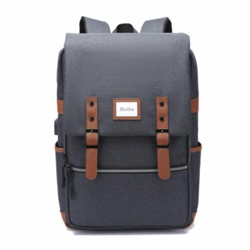 MOCHILA KOLKE BICOLOR GRIS/MARRON KVM534