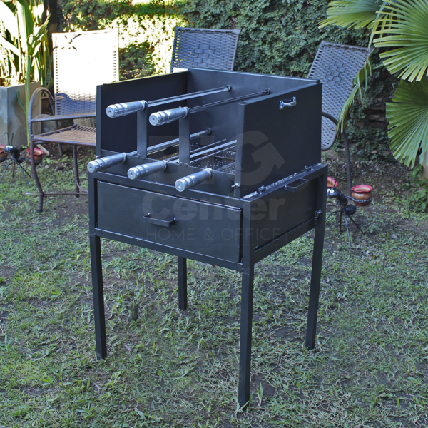 PARRILLA CHURRASQUERA GIRA GRILL MALETA 5 ESPETOS (M02480)