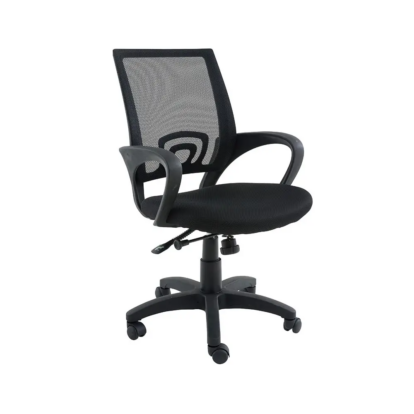 SILLA GIRATORIA TELA MESH 120 KG (61BK) PATA NEGRA