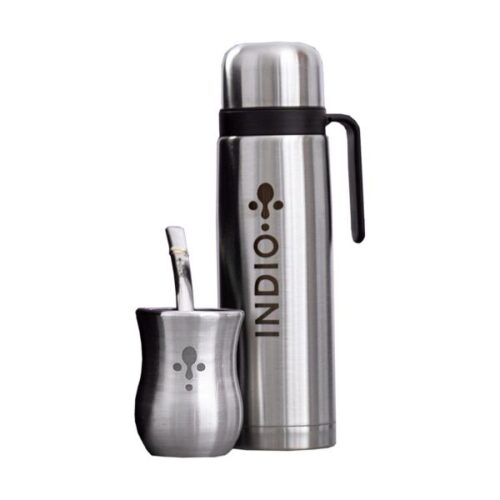 KIT DE MATE ACERO CON GUAMPA+ BOMBILLA ALPACA