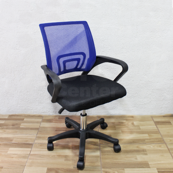 SILLA GIRATORIA TELA MESH 90 KG (61AZ) AZUL