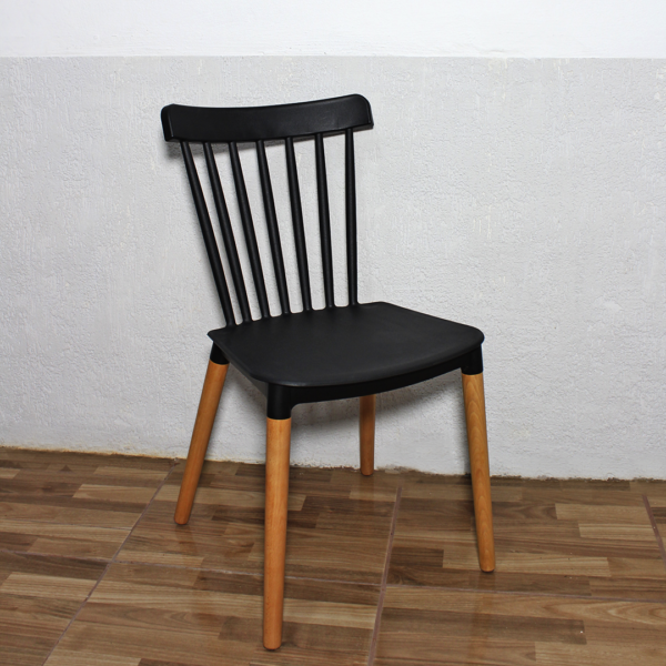 SILLA FIJA EW PATAS DE MADERA (5780NG) 90K