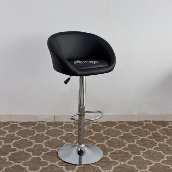 BUTACA  STOOL CROMADO CONSU NEGRA (7572)