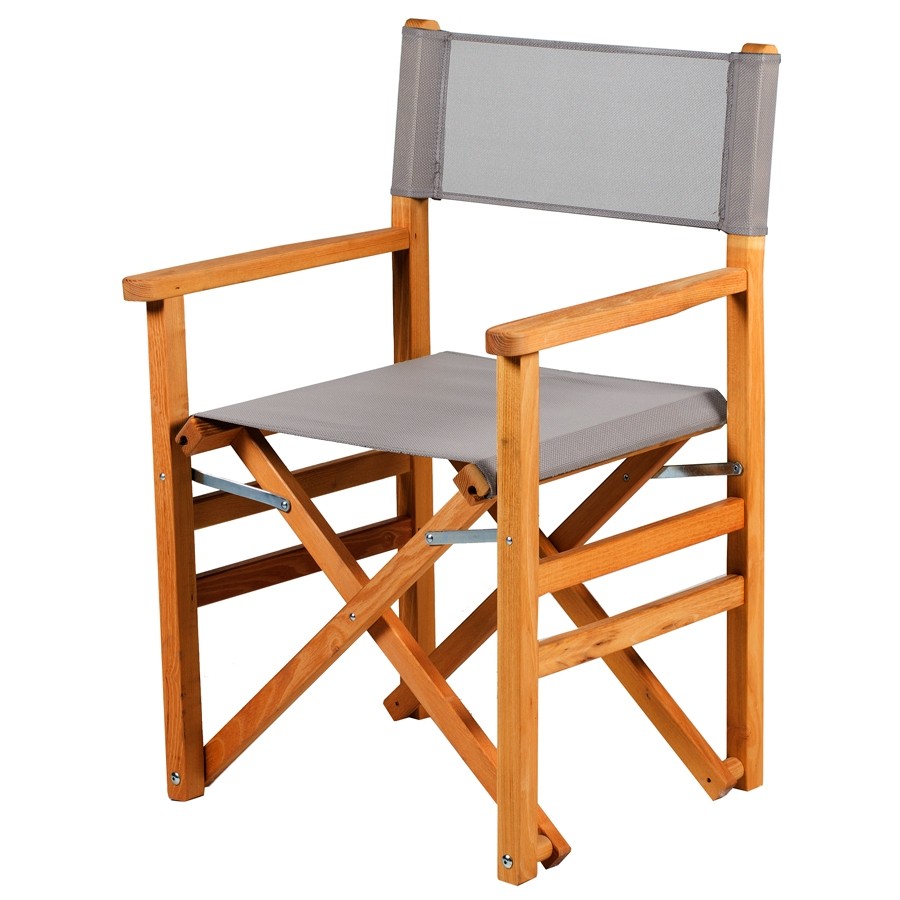 SILLA PLEGABLE JARDIN TELA DIRECTOR MADERA (UNIDAD) (STRE) 2666*
